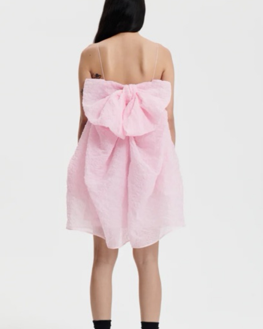 strapless open back dress Cecilie Bahnsen Darmen Dress Blush Pink Plumeria Petit Curated at Jake and  Jones main image 0