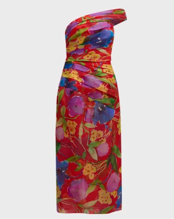 Carolina Herrera Floral Midi Dress - Image 4