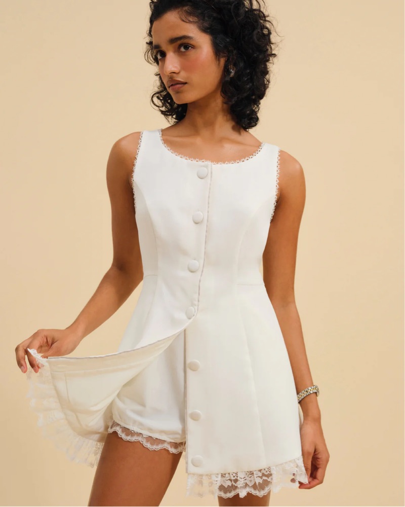 Venus Mini Dress  For Love & Lemons by For Love & Lemons - Pickle