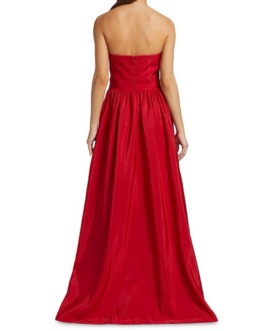 Monique Lhuillier Strapless Taffeta  - Image 5