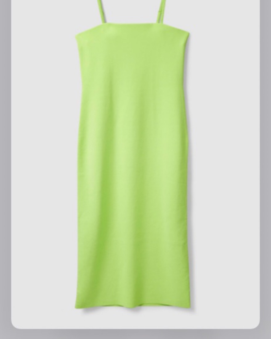 COS Strapless Knit Yellow/Green Dress by COS - Pickle
