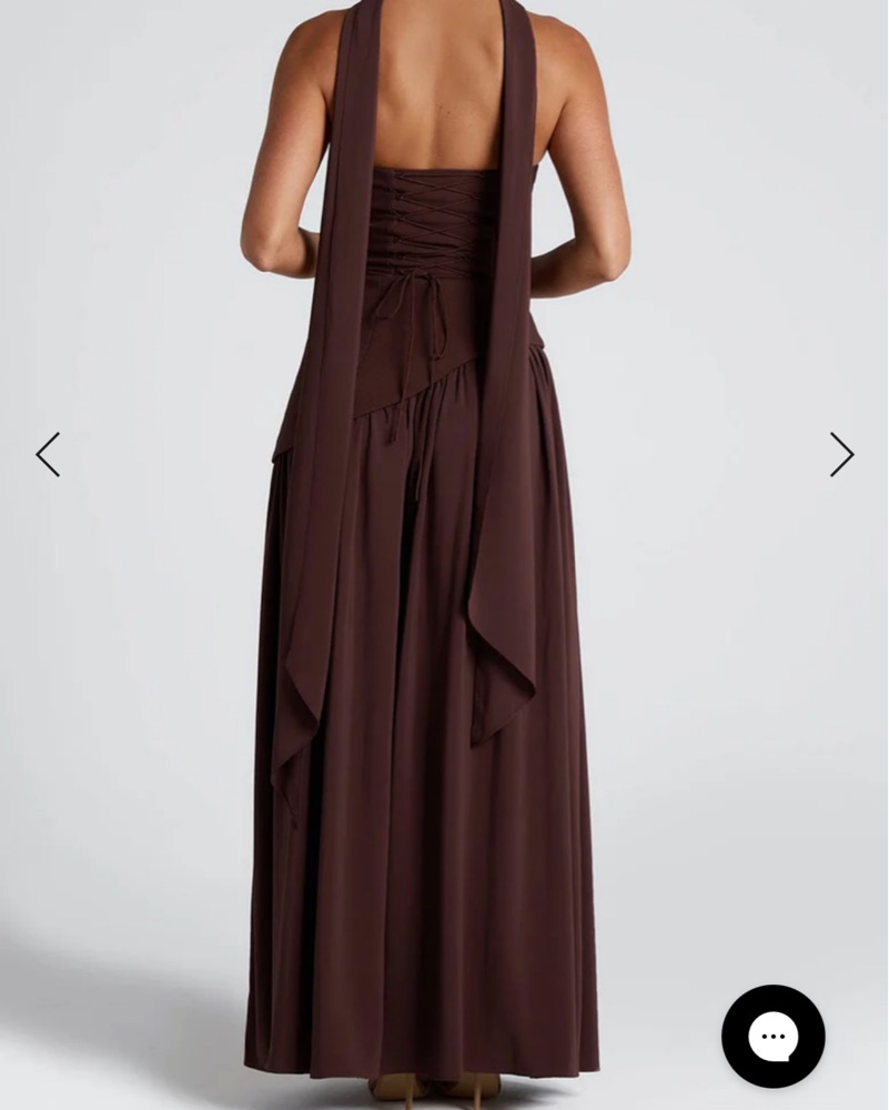 Babyboo Maliyah Maxi Dress - Plum Brown by BABYBOO - Pickle