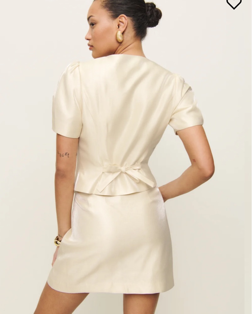 Reformation Mika Cream Two-piece by Reformation - Pickle