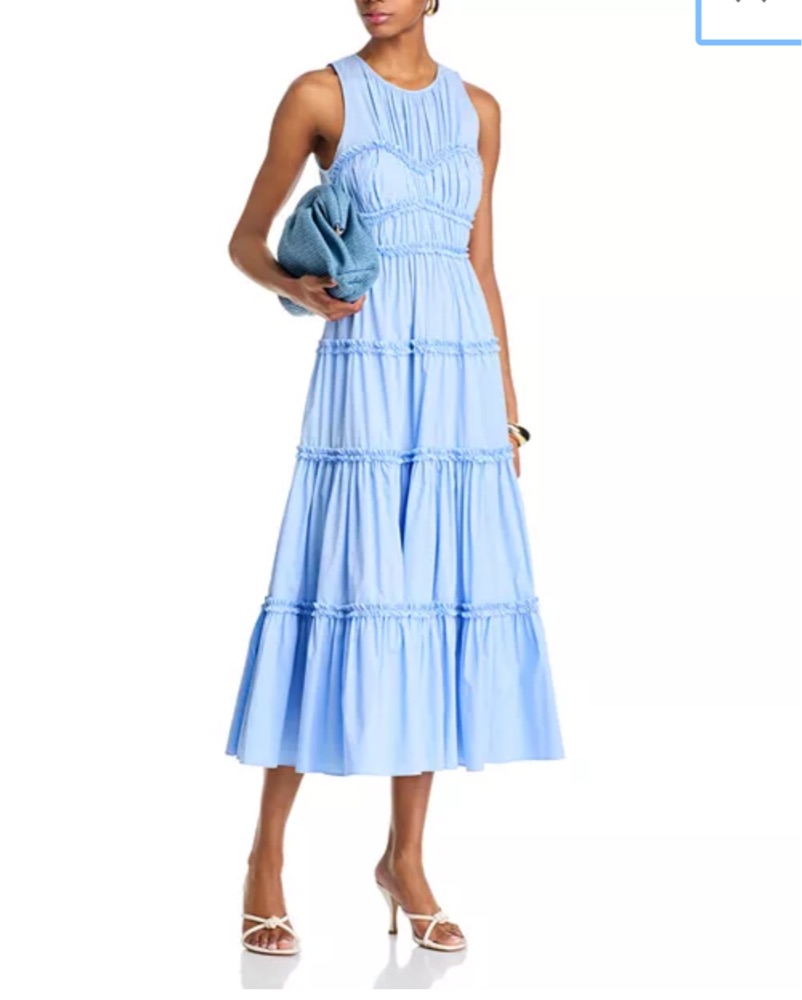 CinqSept Elegant Blue Tiered Maxi Dress by Cinq A Sept - Pickle