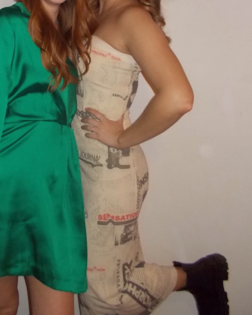 With Jean Newspaper Dress  - Image 1