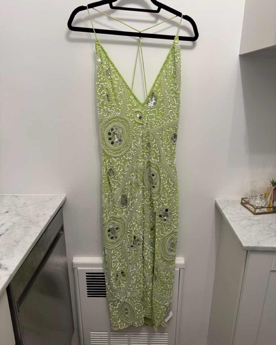 slim fit dress slacks Hunter Green Midi Dress With Criss Cross Back main image 0