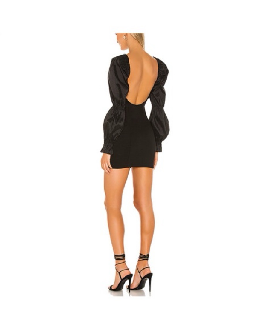REVOLVE Majorelle Bodycon Black Dress - Image 4