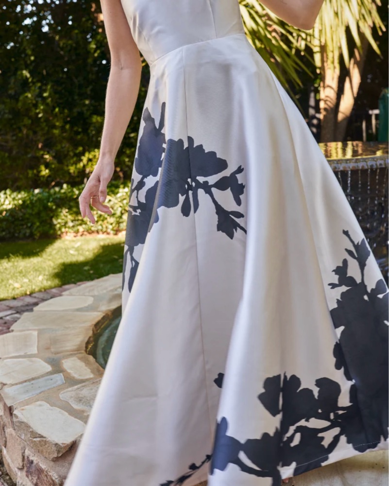 knee length dresses for ladies AUDREY GOWN REDCURRANT PHALAE – Aston Studio