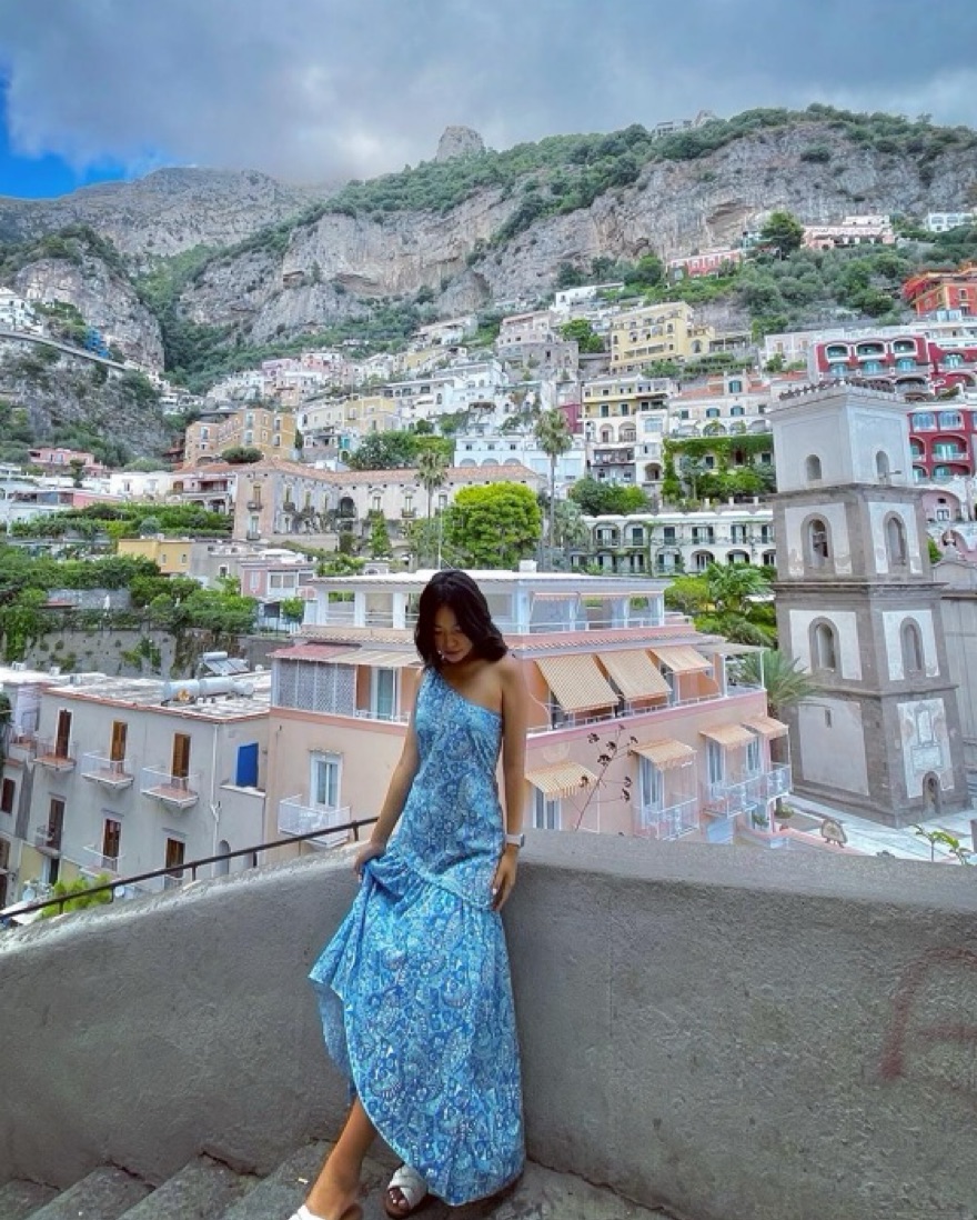 Paloma Blue Maxi Dress One Shoulder  - Image 1