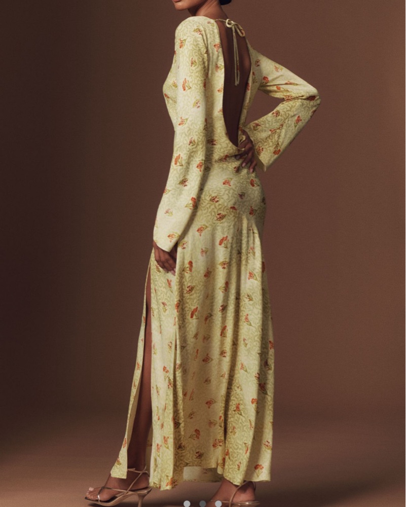 knee length dresses for ladies Zelda Butter Yellow Satin Evening Dress main image 1