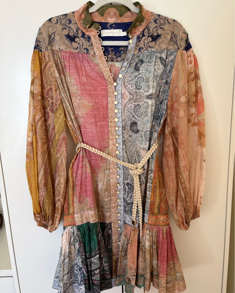 Zimmerman Spliced Lantern Mini Dress by Zimmermann - Pickle