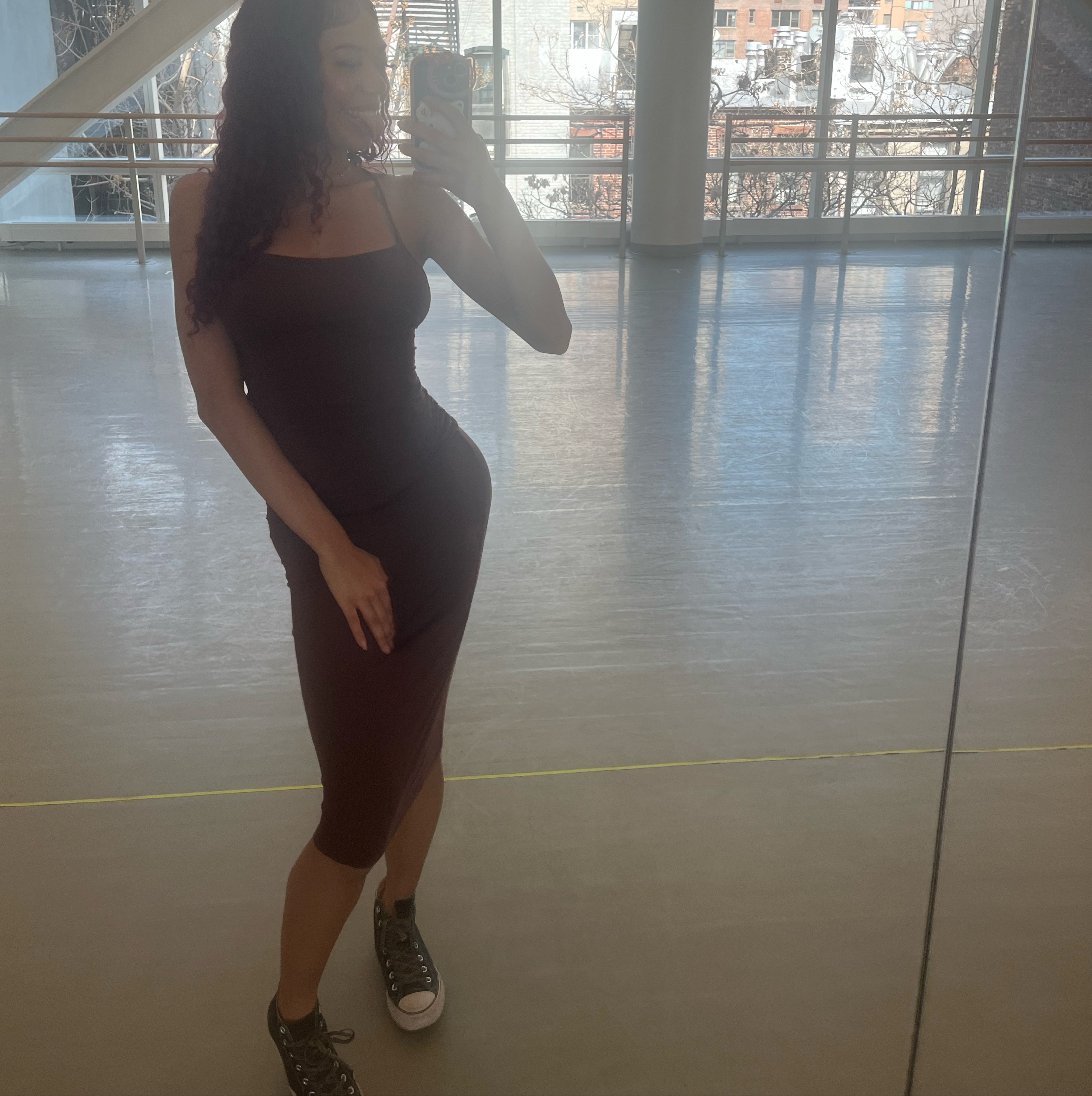 brown skims dress dupe L.A Purple Satin Dress main image 1