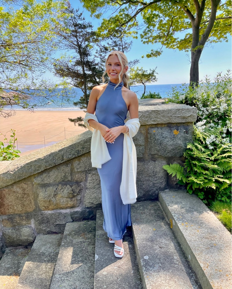 white christmas dresses HELLO MOLLY Explore The Colours Maxi Dress
