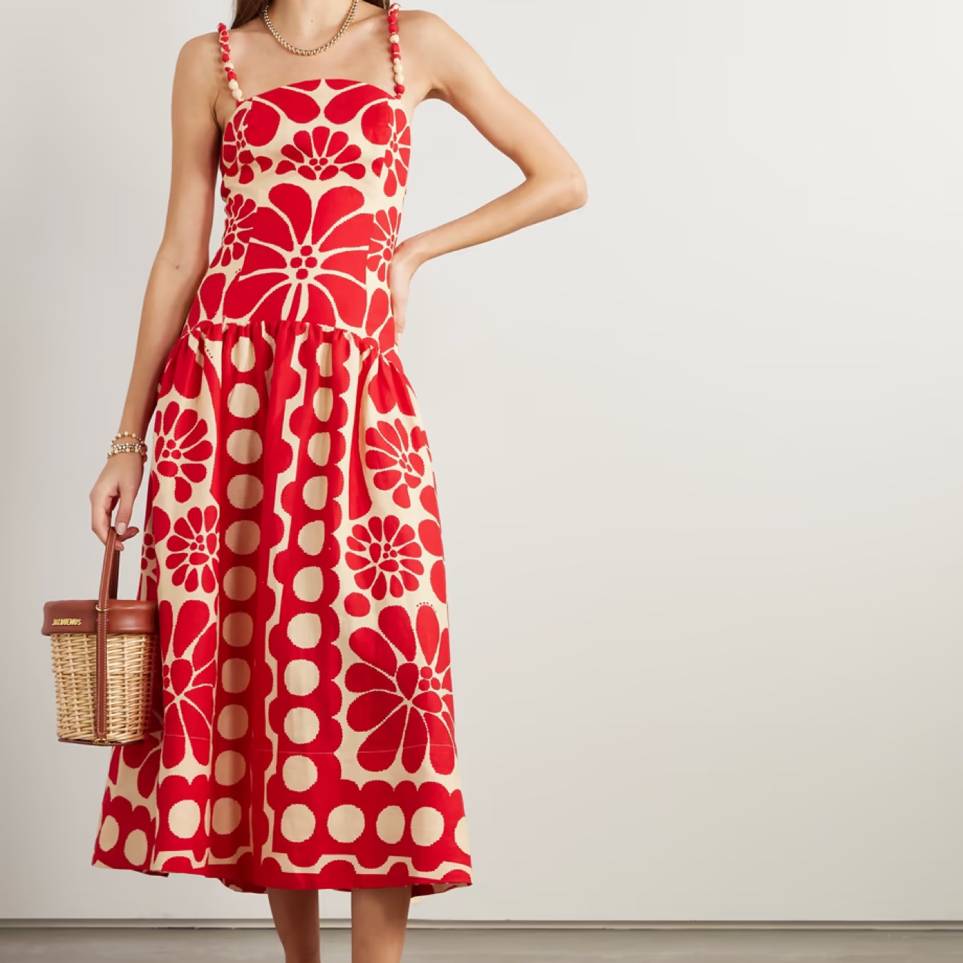 farm rio palermo drop waist dress Palermo Red Sleeveless Dress main image 0