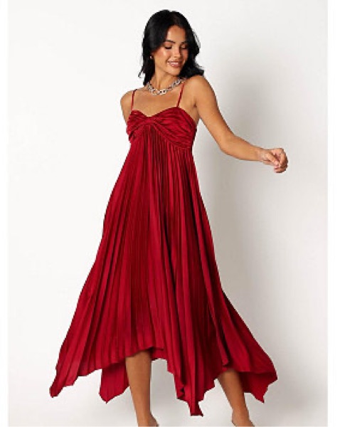 Petal and Pup Red Midi Dress - Image 1