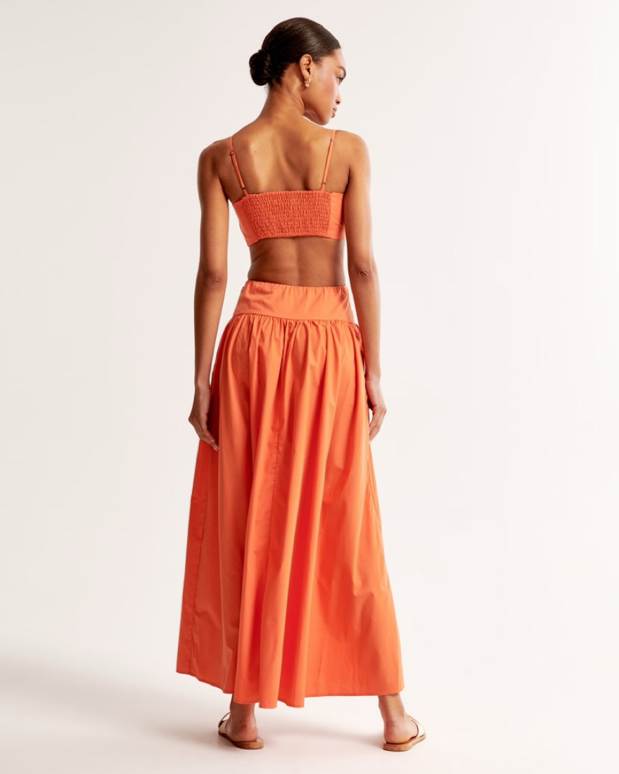 Drop-Waist Cutout Maxi Dress by Abercrombie and Fitch