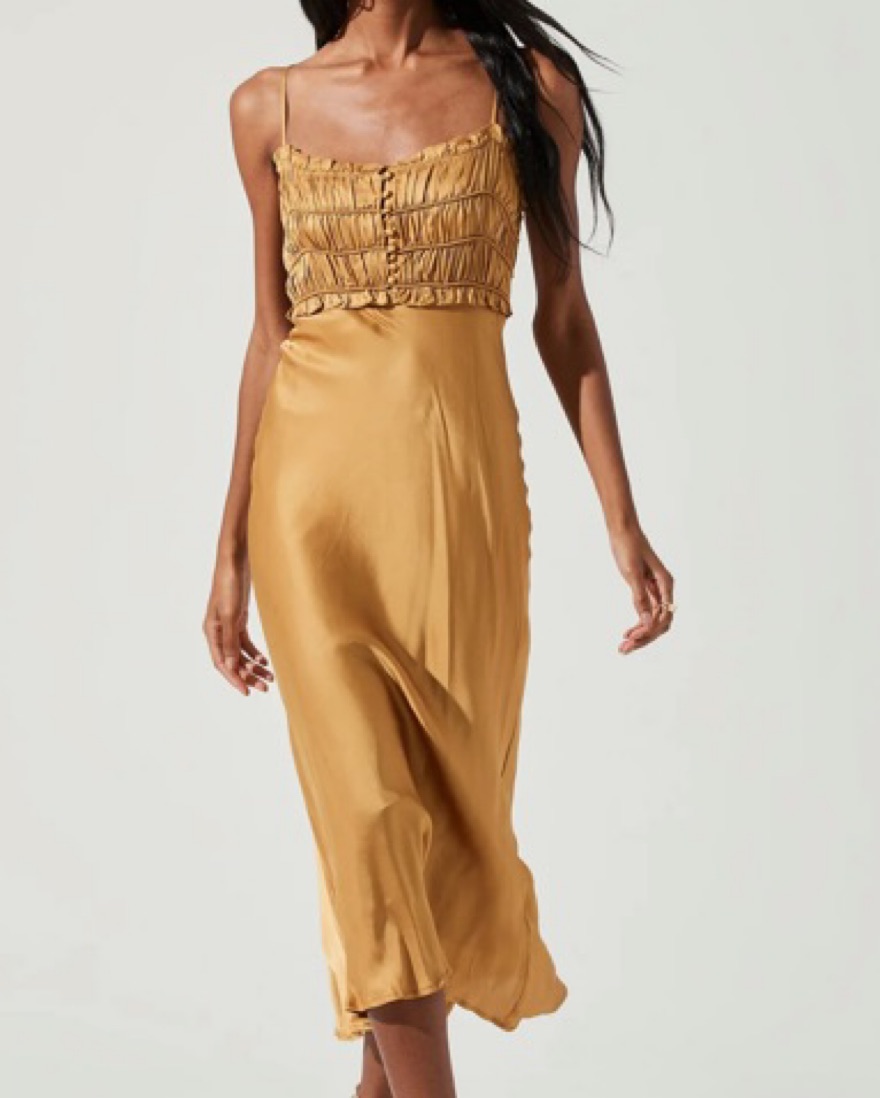 Astr The Label Zola Smocked Midi Dress  - Image 2