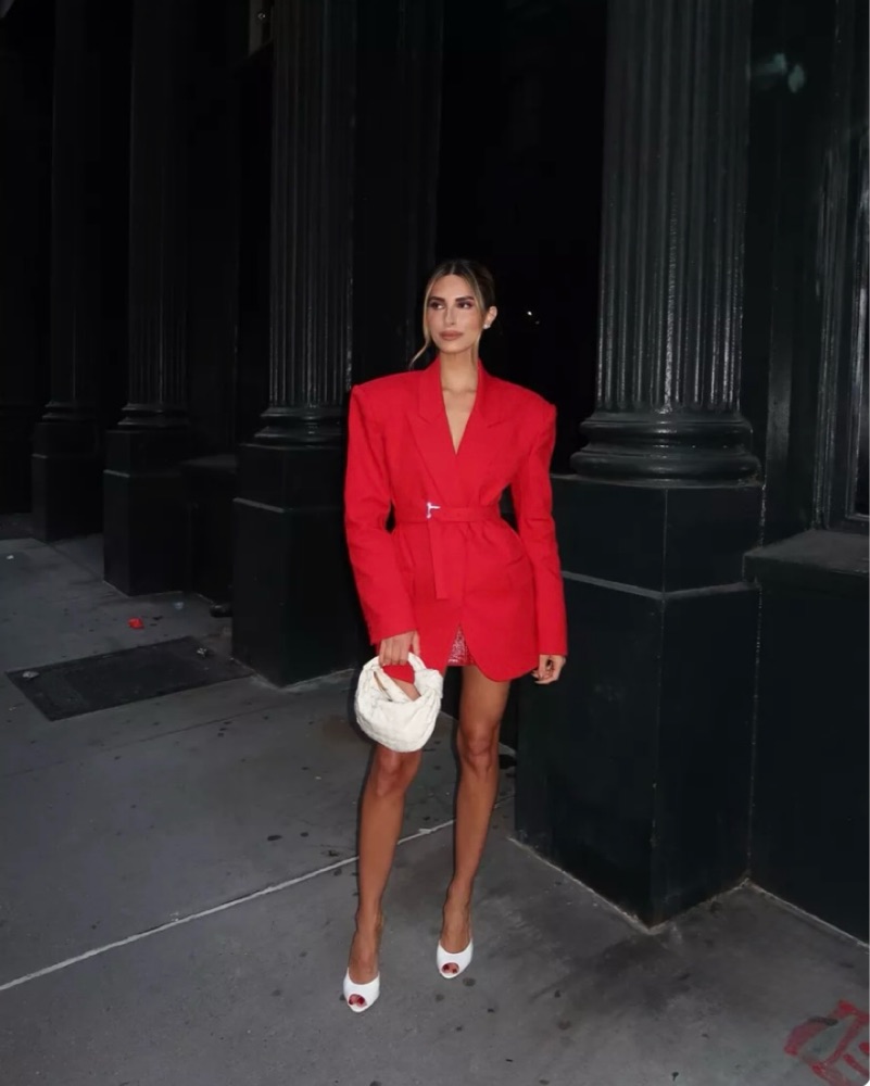 open lace back dress Red Blazer Dress | Seo Red Blazer Dress