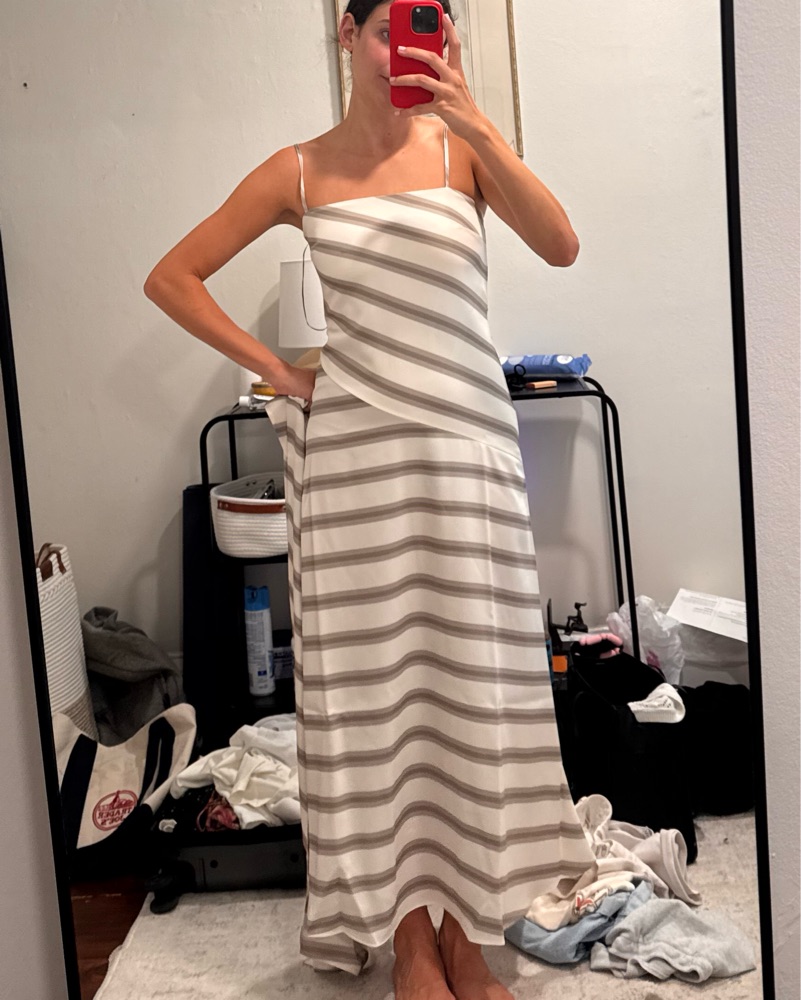 Kaia Satin Maxi Dress by Ser o Ya - Pickle