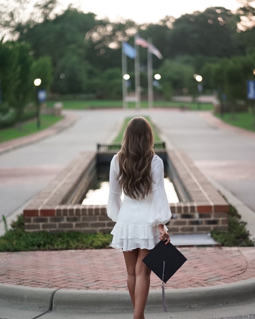 White Selfie Leslie Graduation Dress  - Image 2