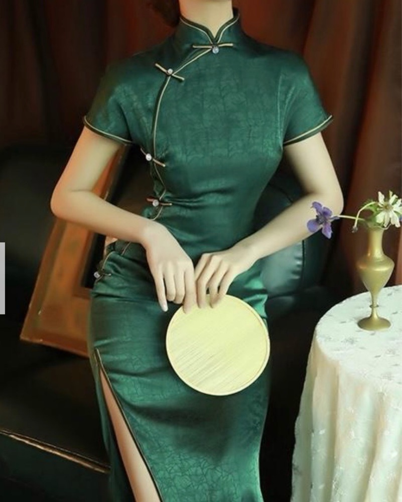 green emerald velvet dress Amazon.com: Womens Chinese Dress