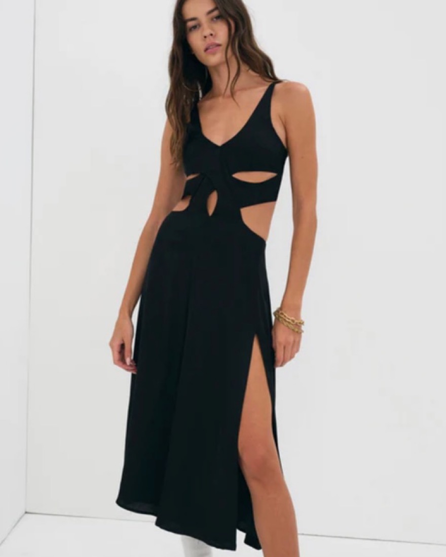 For Love & Lemons Yori Midi Dress by For Love & Lemons - Pickle