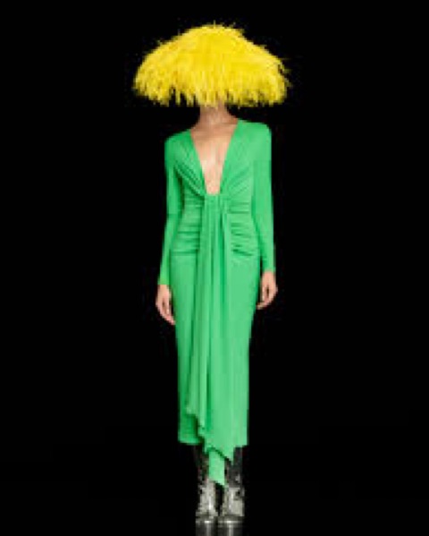 lorena midi dress in bright green solace london Lorena Midi Dress