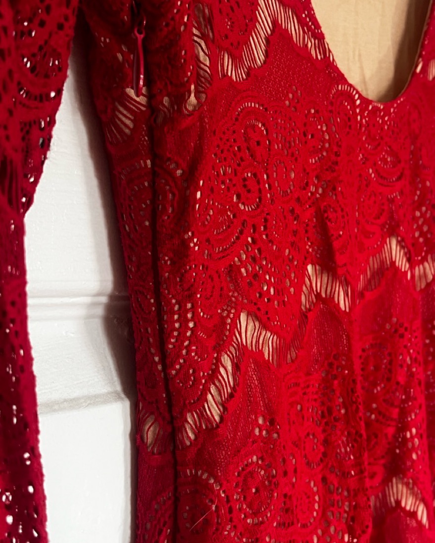 Red Lace Dress - Image 3