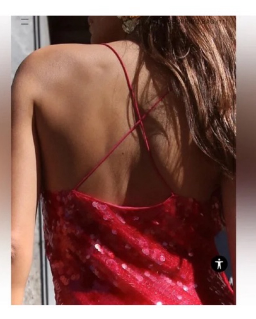 Zara Red Sequin Mini Dress by Zara - Pickle