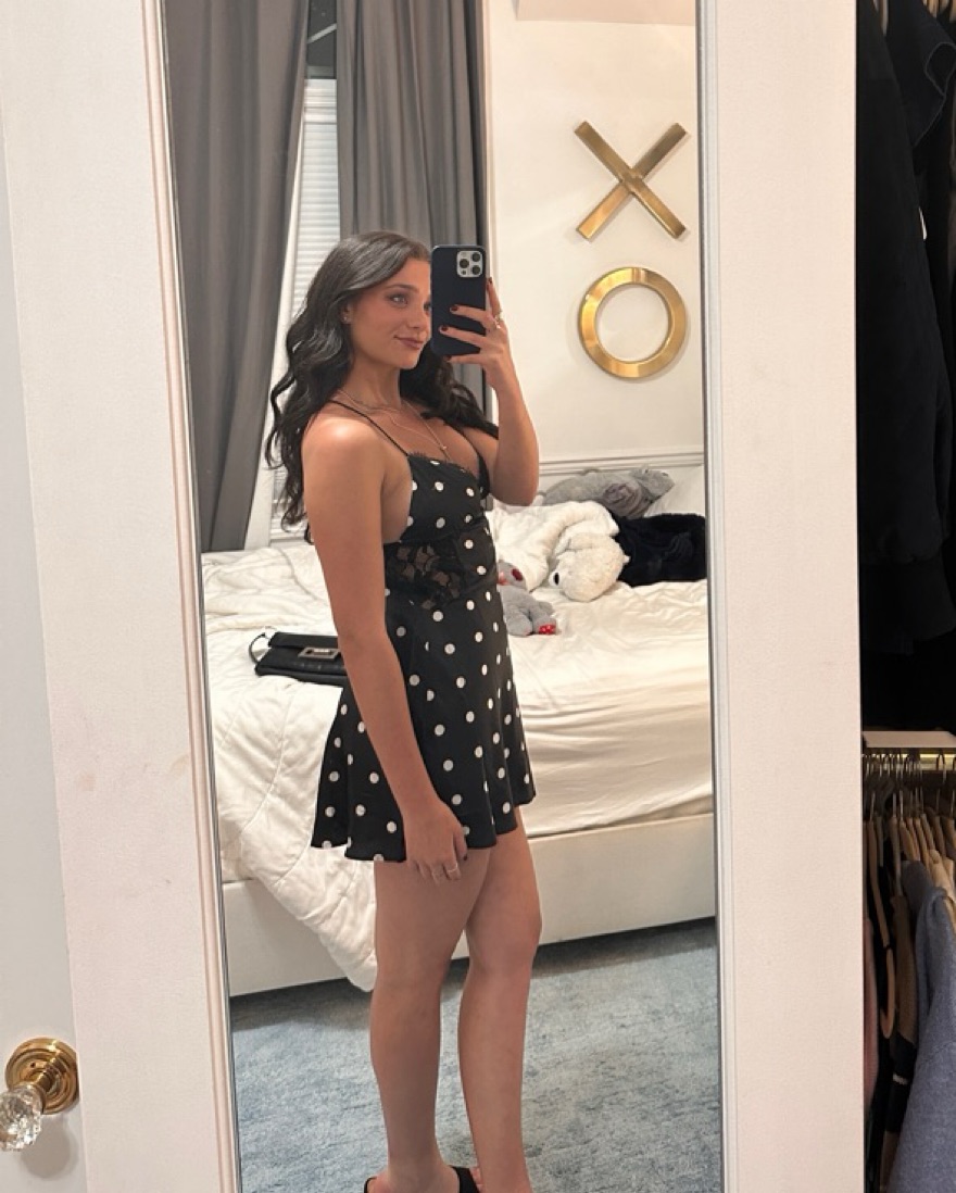 blue dress for baby girl 80's Polka Dot Black Slip Dress