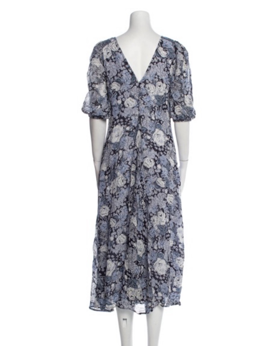 Blue Floral Ganni Dress by Ganni - Pickle