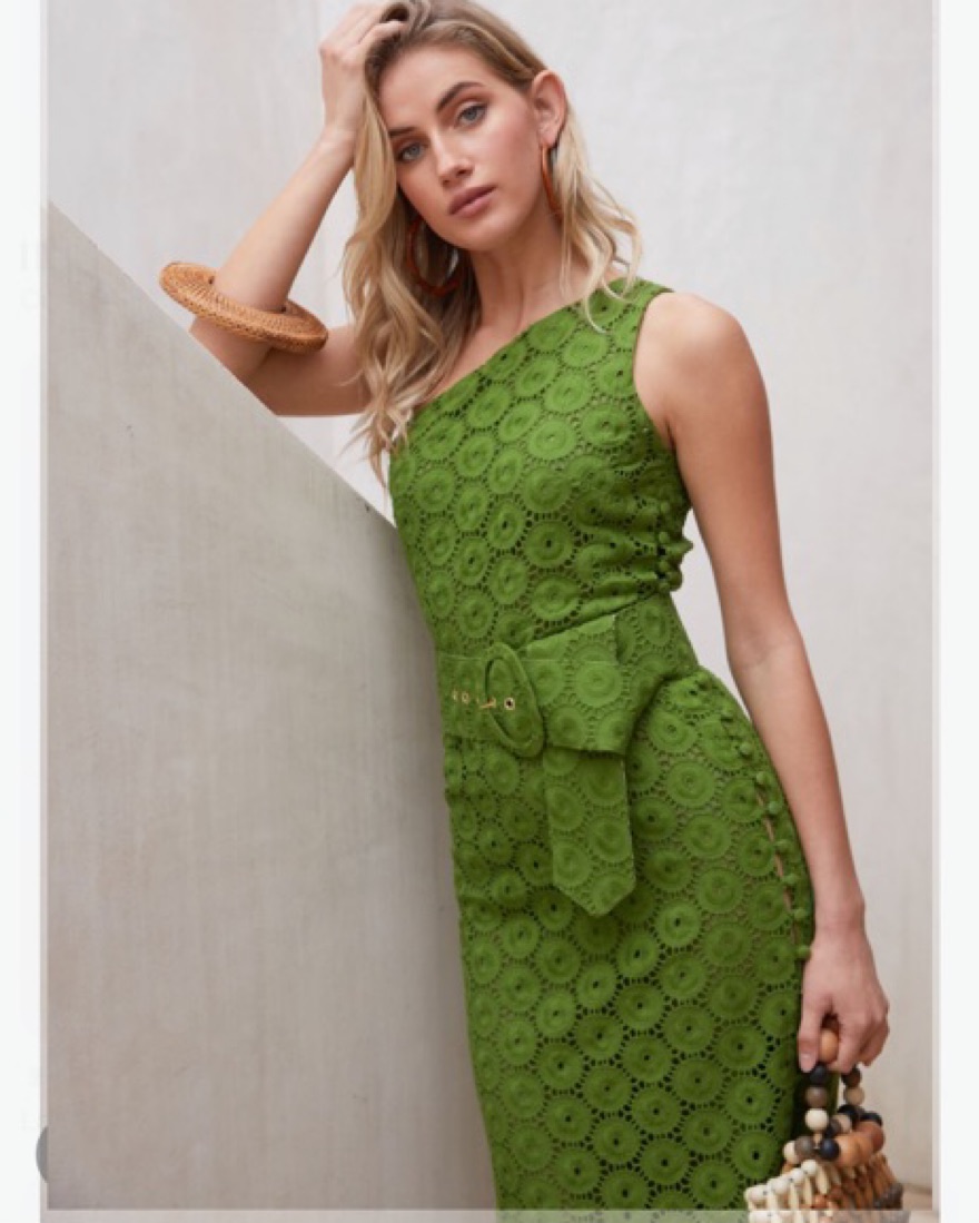 green emerald velvet dress LOUISE MARBLE WRAP DRESS GREEN main image 0