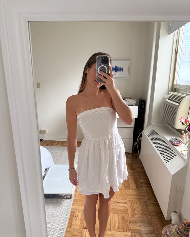 Isabelle's Cabinet White Strapless Dress by Isabelle's Cabinet - Pickle