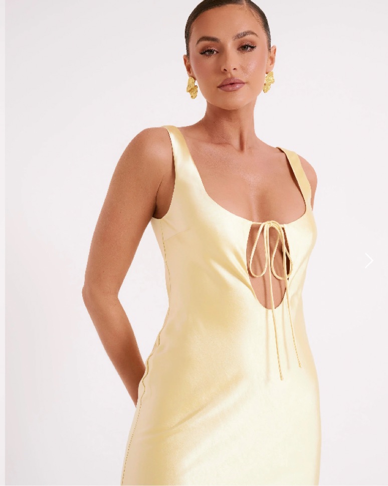 Meshki Keyhole Satin Maxi Dress  - Image 3