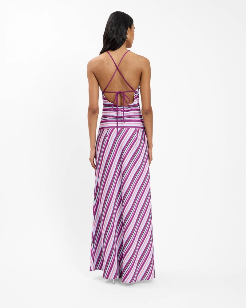 With Harper Lu Halter Maxi Dress by With Harper Lu - Pickle