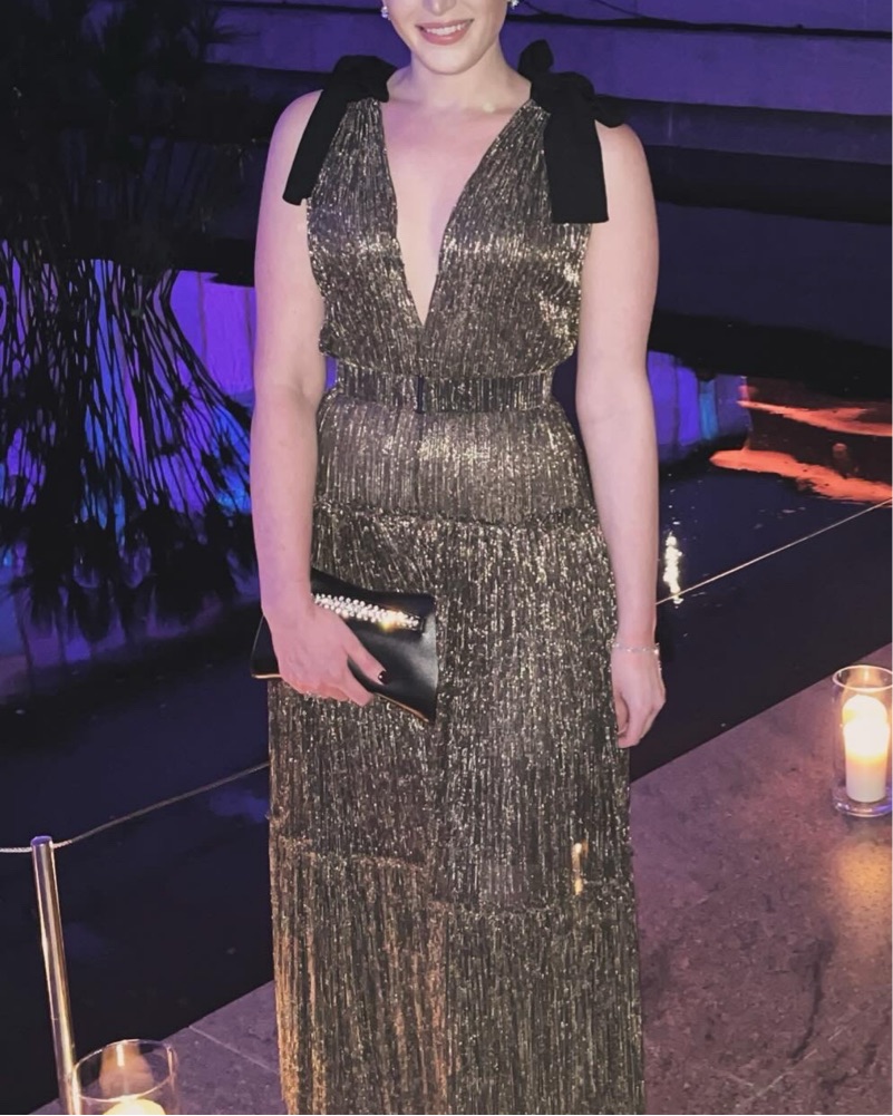 Sabina Musayev Ray Maxi Dress Gown Gold by Sabina Musayev - Pickle