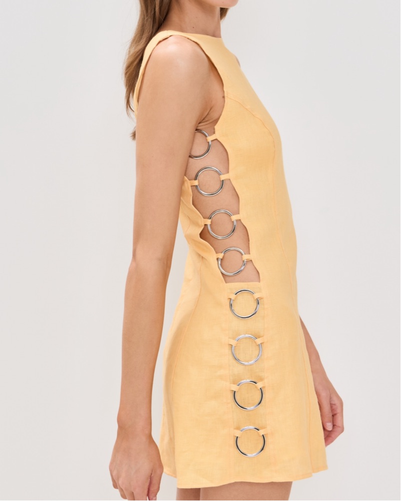 VRG Girl Discoteca Mini Dress by Vrg Girl - Pickle