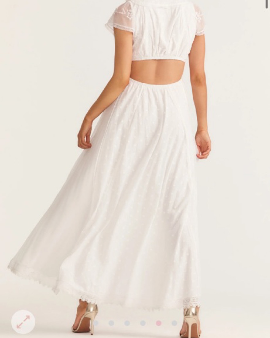 knee length dresses for ladies LoveShackFancy - Roylan Dress - White