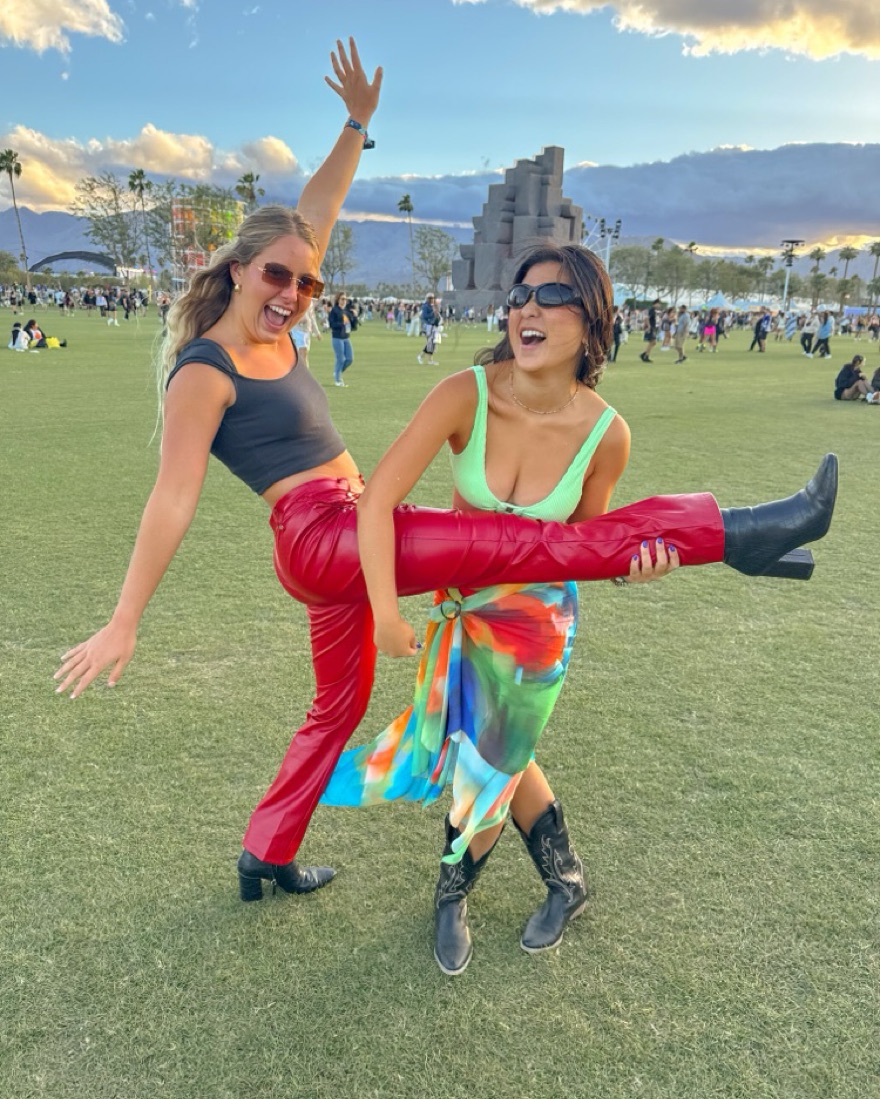 Red Leather Pants Tie Up Pants - Image 1