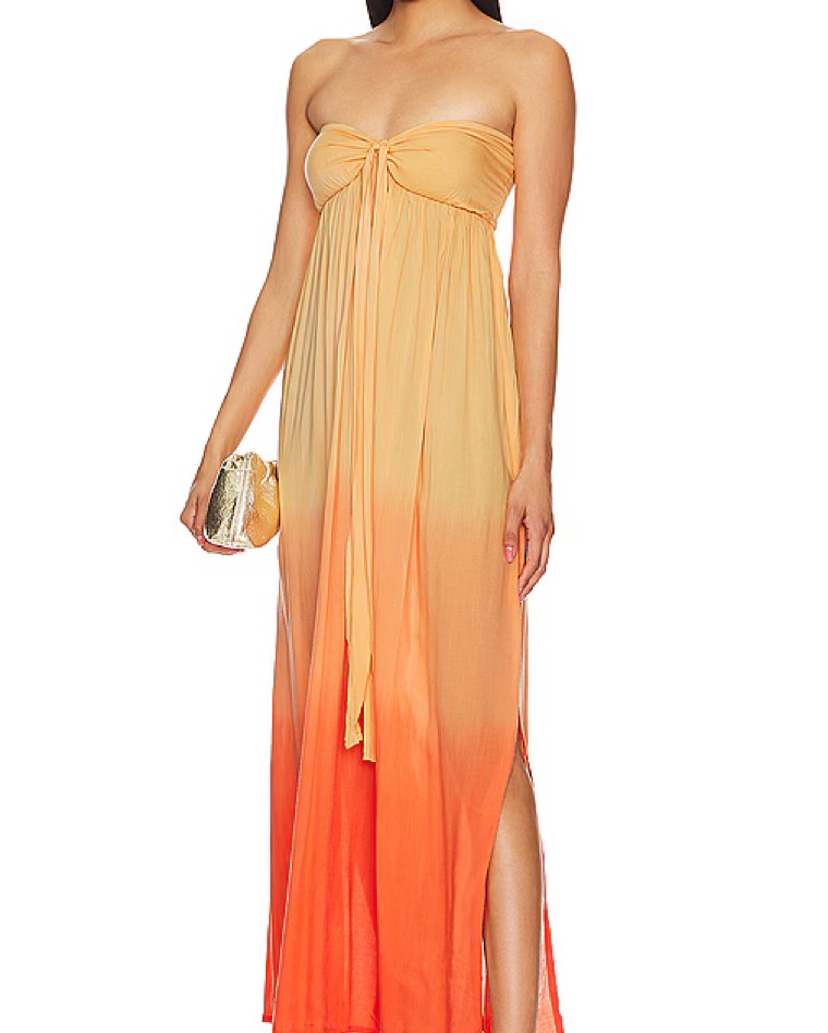 chinese dress ladies Beyond The Stars Maxi Dress Auburn Ombre