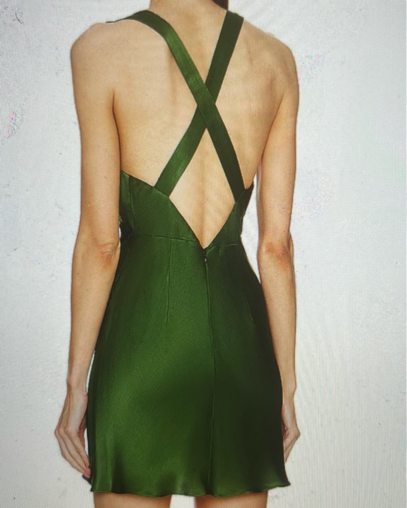knee length dresses for ladies Maiori Square Neck Bubble Mini Dress | Army Green | Dresses main image 0