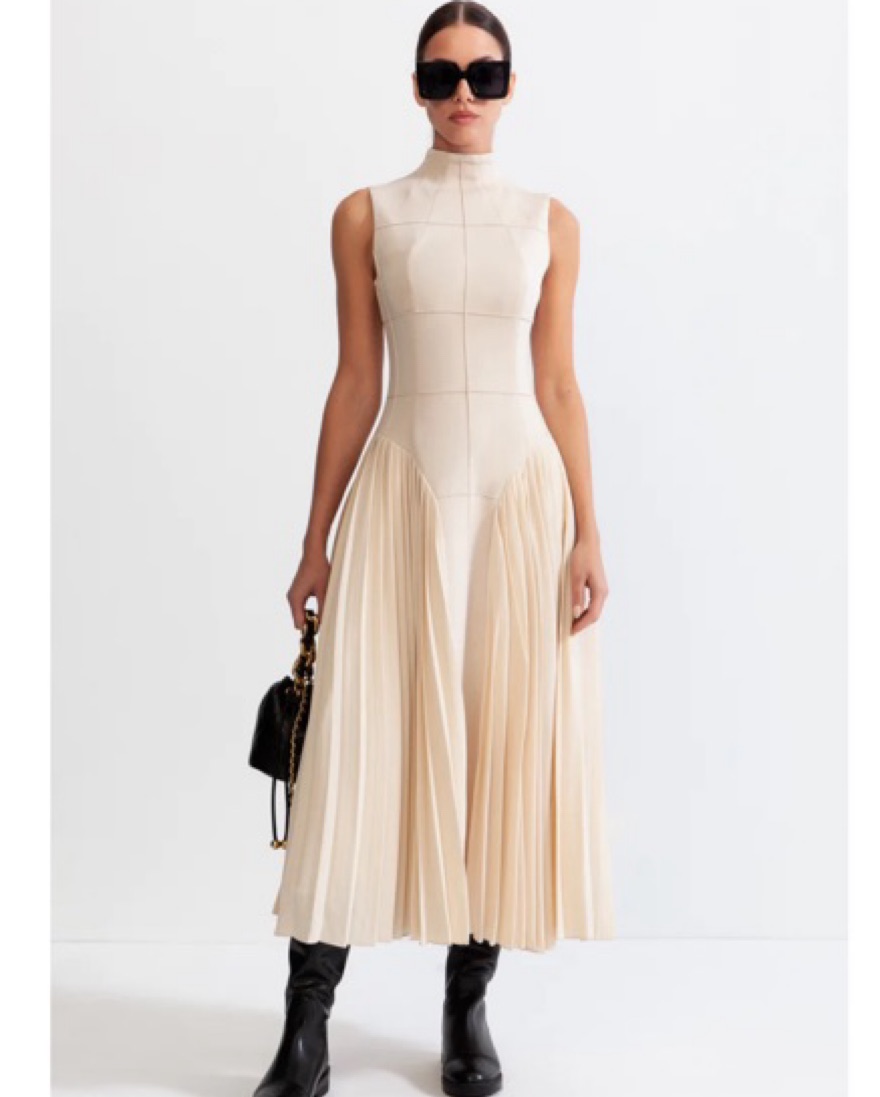 SLEEVELESS KNIT MIDI DRESS WITH PLIES  - Image 5