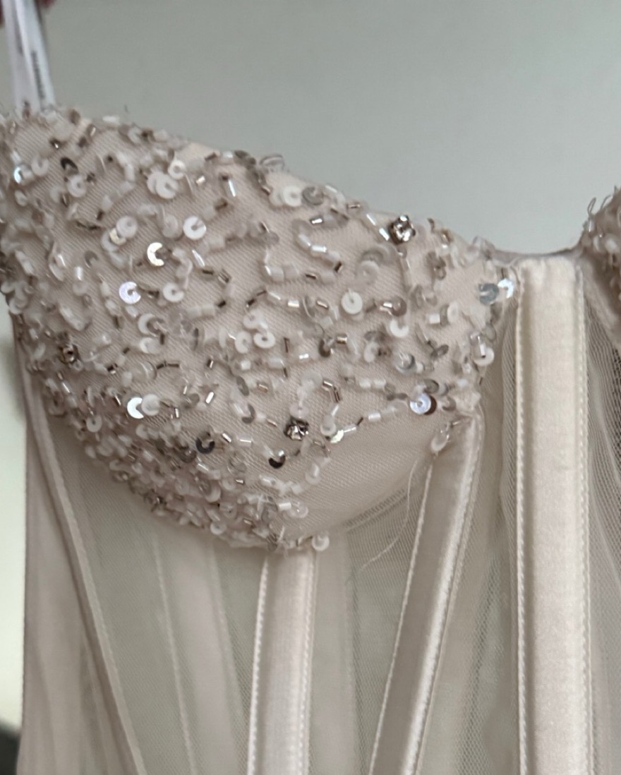 Retrofete Sienna Beaded White Dress - Image 5