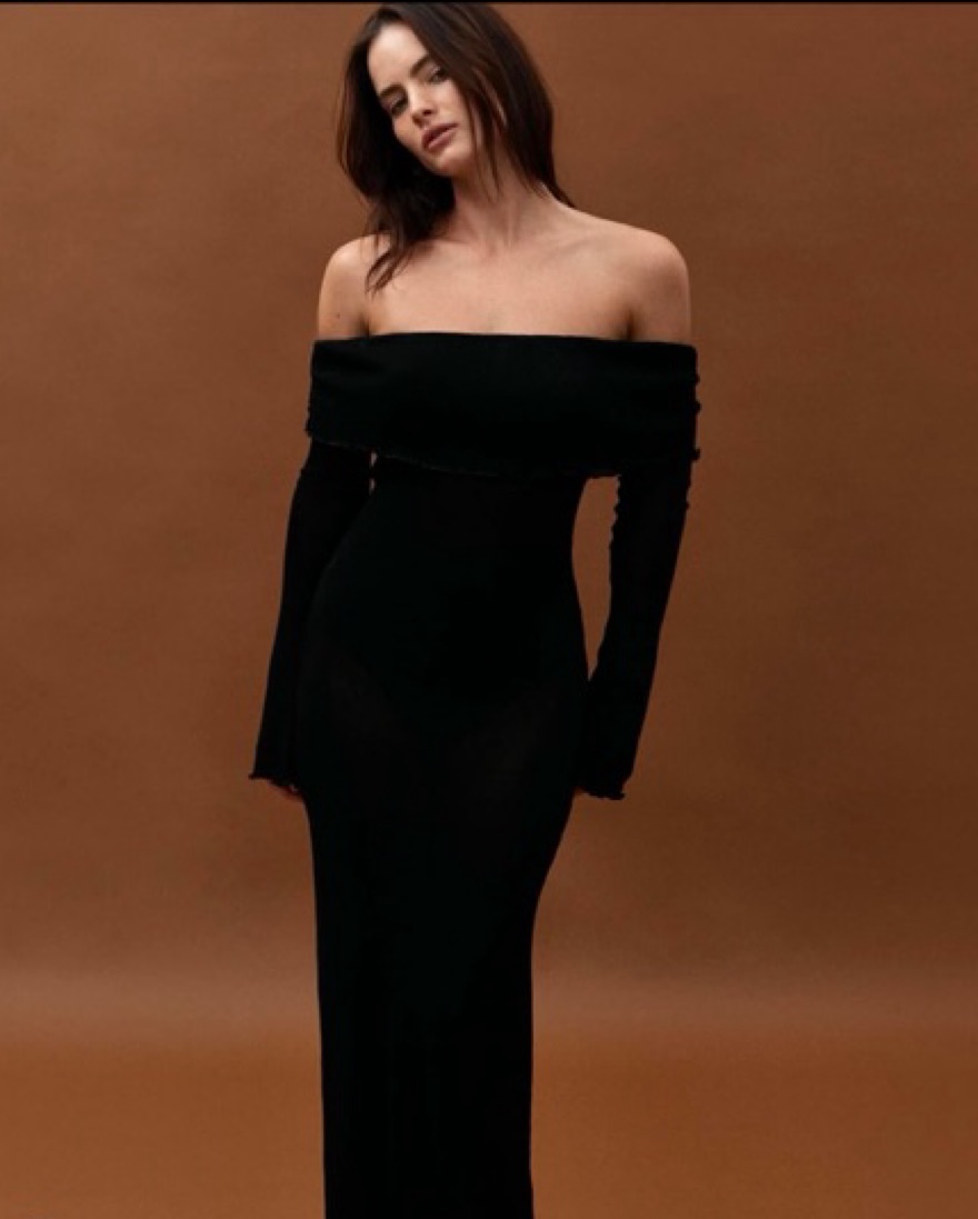 Meshki Off the Shoulder Mesh Maxi Dress by Meshki - Pickle