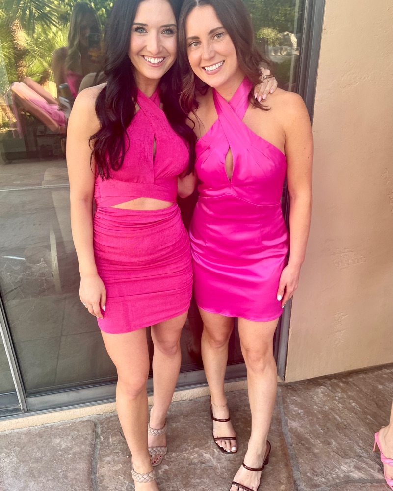 knee length dresses for ladies Samira Dress: White Mini Dress for Bridal Shower main image 1