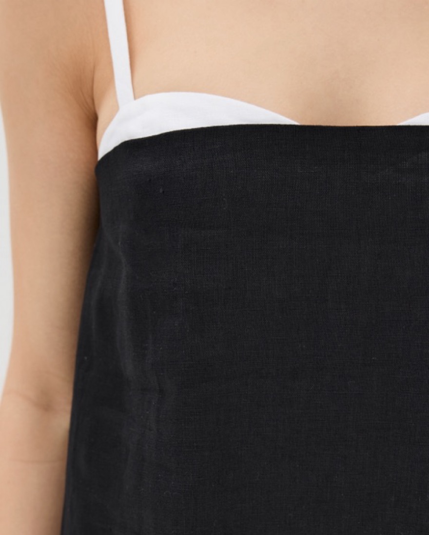 chinese dress ladies Lainey A-Line Square Neck Linen Midi Dress – Shop Beulah Style main image 0
