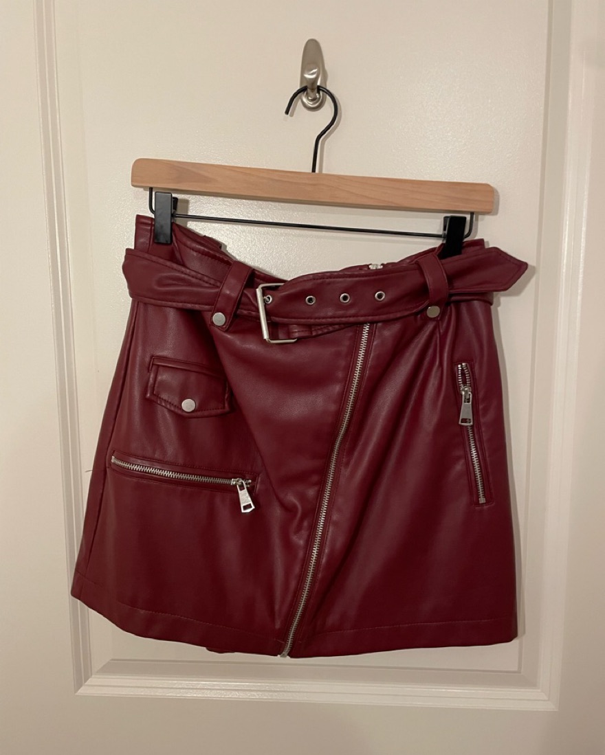 Faux Leather Mini Skirt - Image 3