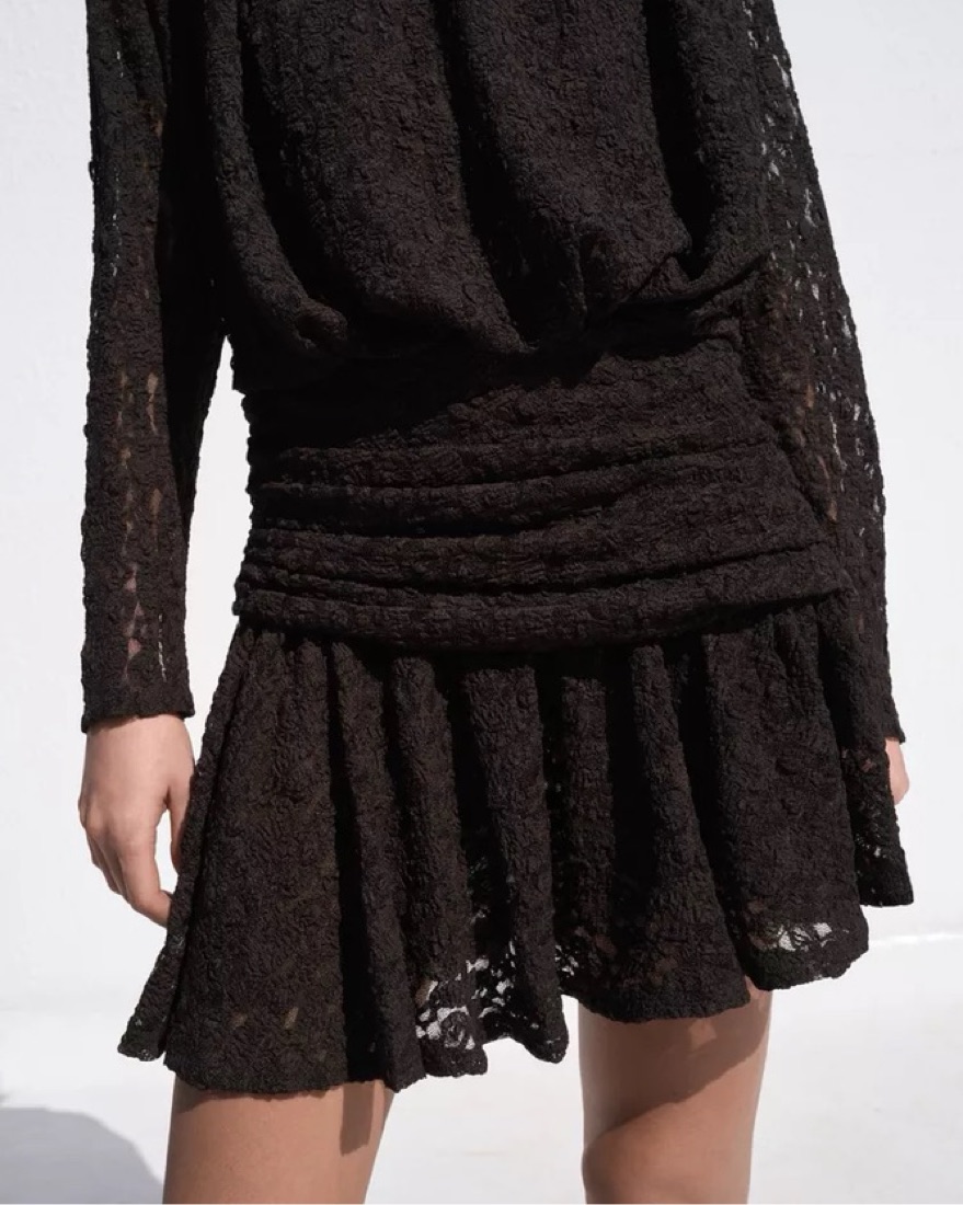 zara drop waist lace mini Dress by Zara - Pickle