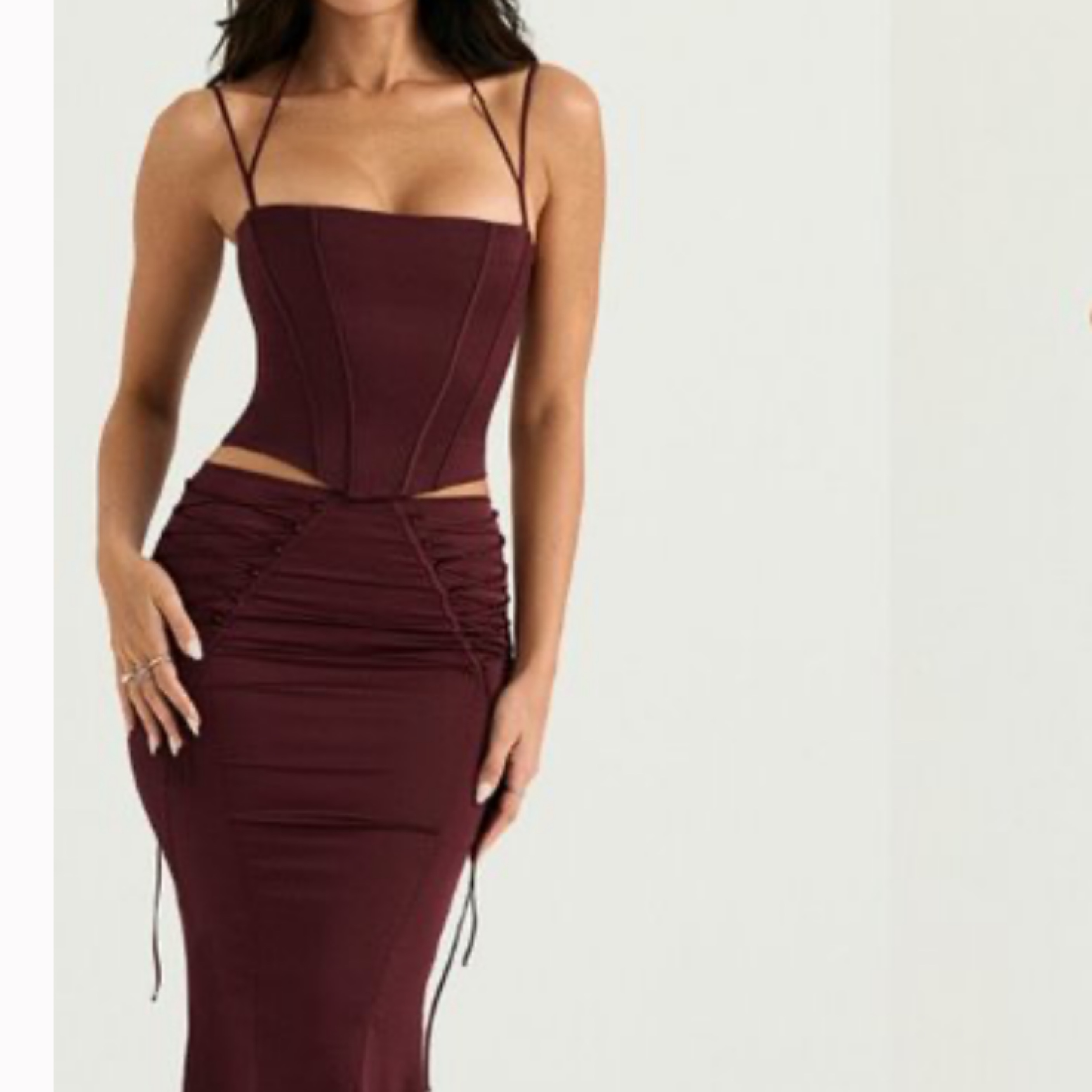 HOUSE OF CB 'Chantelle' Wine Corset - Image 2