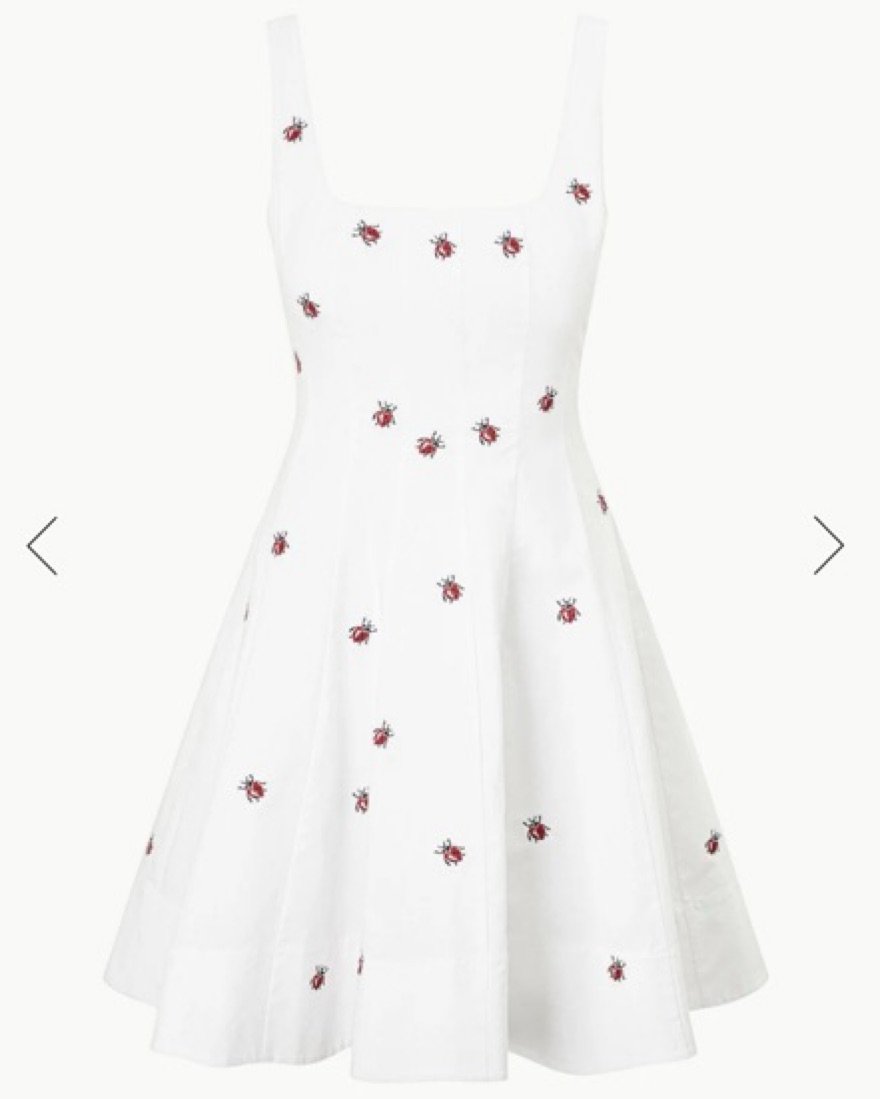 Staud Mini Wells Dress Ladybug by Staud - Pickle